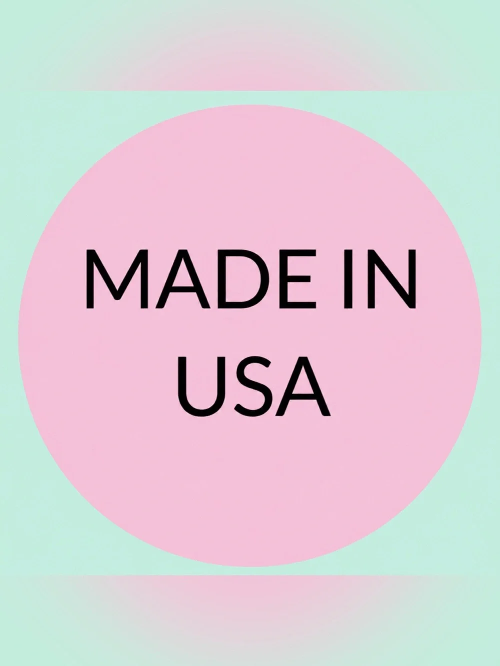 50 STICKERS - 2” ROUND - “MADE IN ‘USA’” - PINK